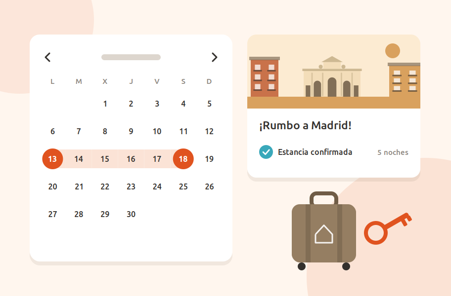 Paso 3: estancia confirmada en el calendario