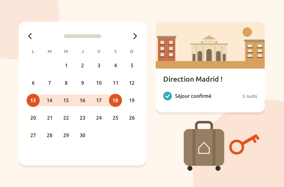 Étape 3 : séjour confirmé dans le calendrier